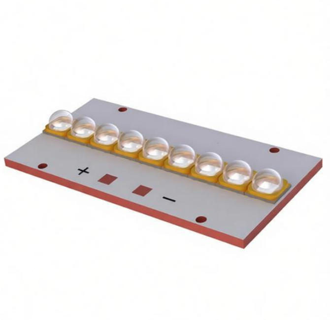 Custom High Power UVA LED Curing Module 365nm - 405nm Copper Base PCB with Lens for Printing Ink Curing Industrial UV Curing