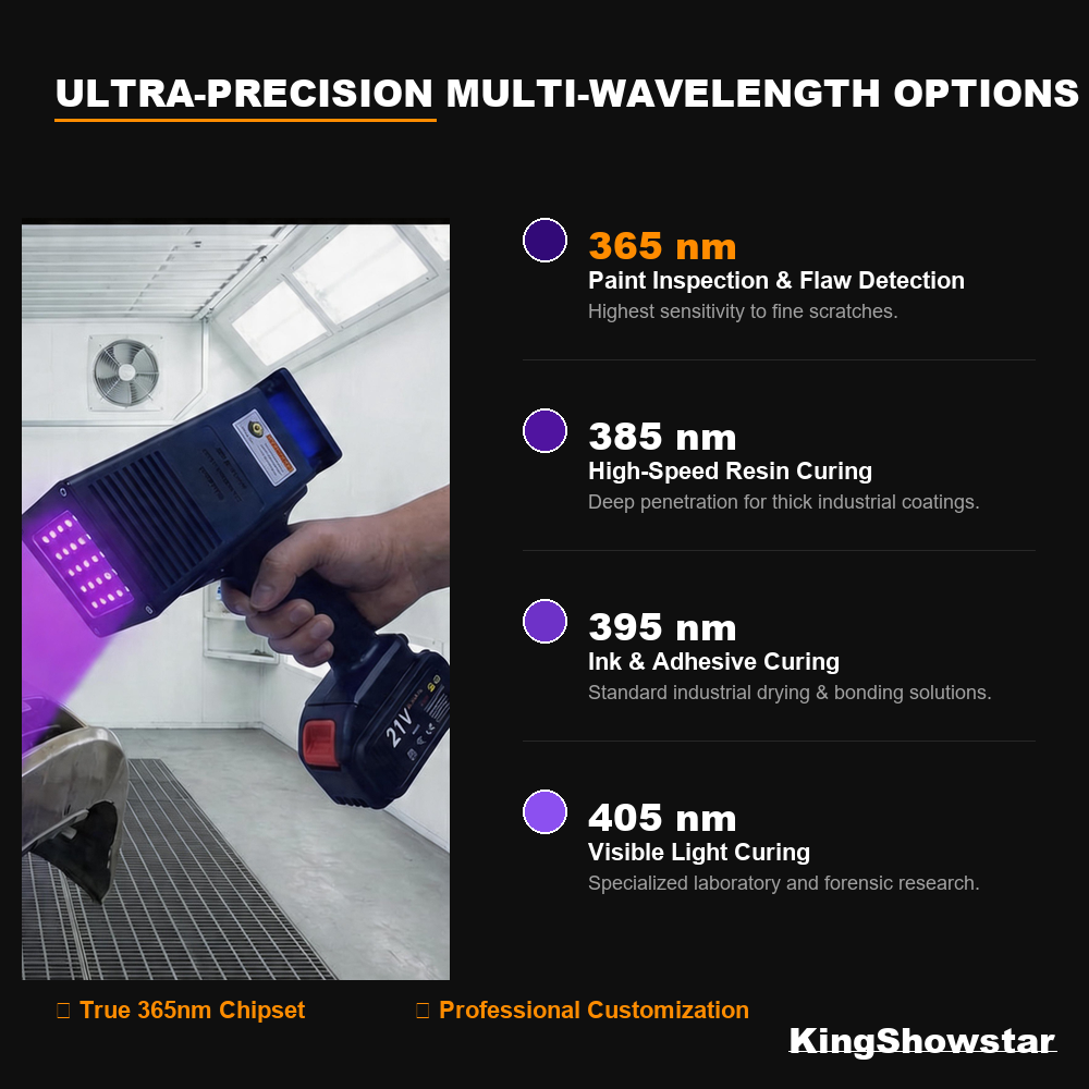 NEW 365nm High Power LED Ultraviolet Curing Light 50W/80W/150W UV Lamp For Industrial Inspection Rechargeable Portable UV Lights