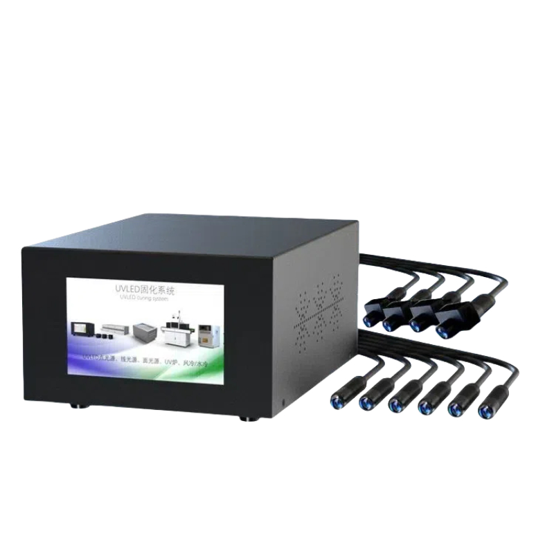 High Radiation Spot Diameter 3/4/5/6/8/10/12/16/20mm 365nm UV Curing Point Light One to Four Control Host UV LED Spot Light Source