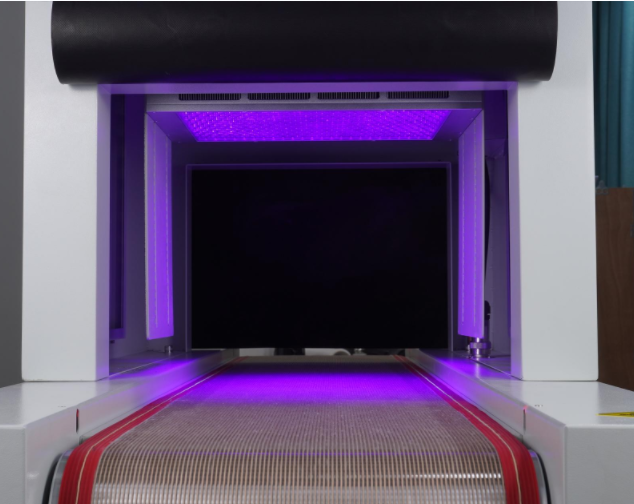 Inline UV LED Conveyor Curing System for PCB PCBA Adhesive and Conformal Coating Production Line Applications