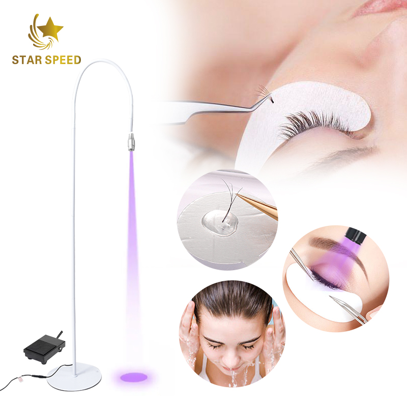 New LED UV Lamp for LED Eyelash System UV Light 405nm 0.3s LED Eyelash Glue Super Fast Curing UV Lash Adhesive Lamp 5/10 Watts