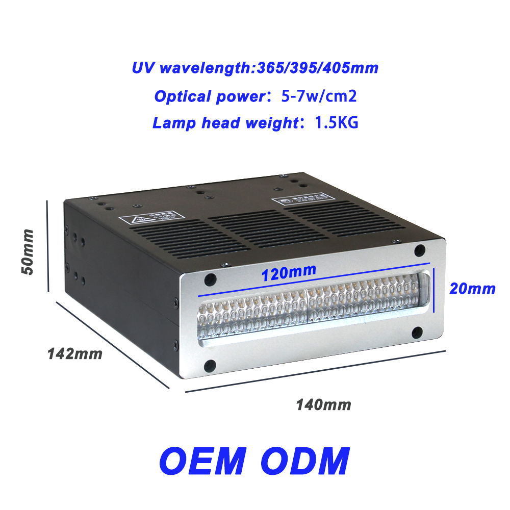 Custom 365nm 395nm High Power Air Cooling UV LED Curing Lamp System For Screen Printing Machine
