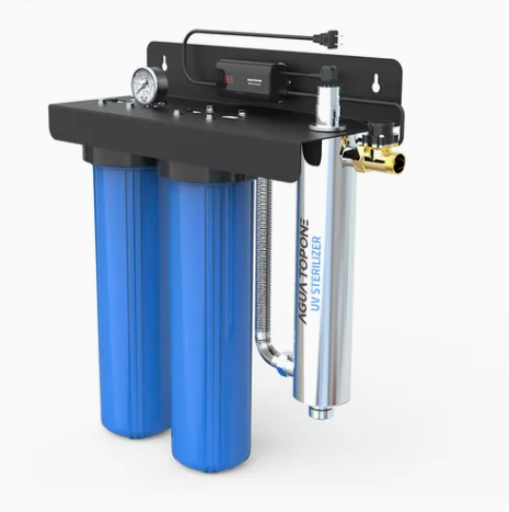 EPS-203 Wall-mounted 2 Stage 20 Inch PP Filter Housing Ultraviolet Water Purifier System For Whole House