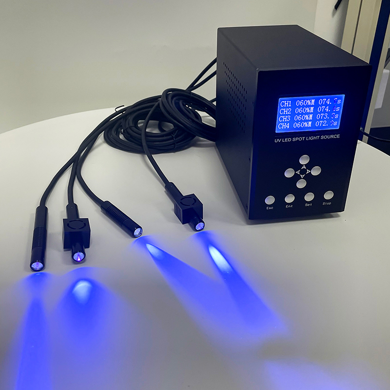FUTANSI Screen Touch/Foot Pedal Control High Power 5W Quartz Glass Lens Air Cooling 365nm UV LED Spot Cure Systems 1 Year