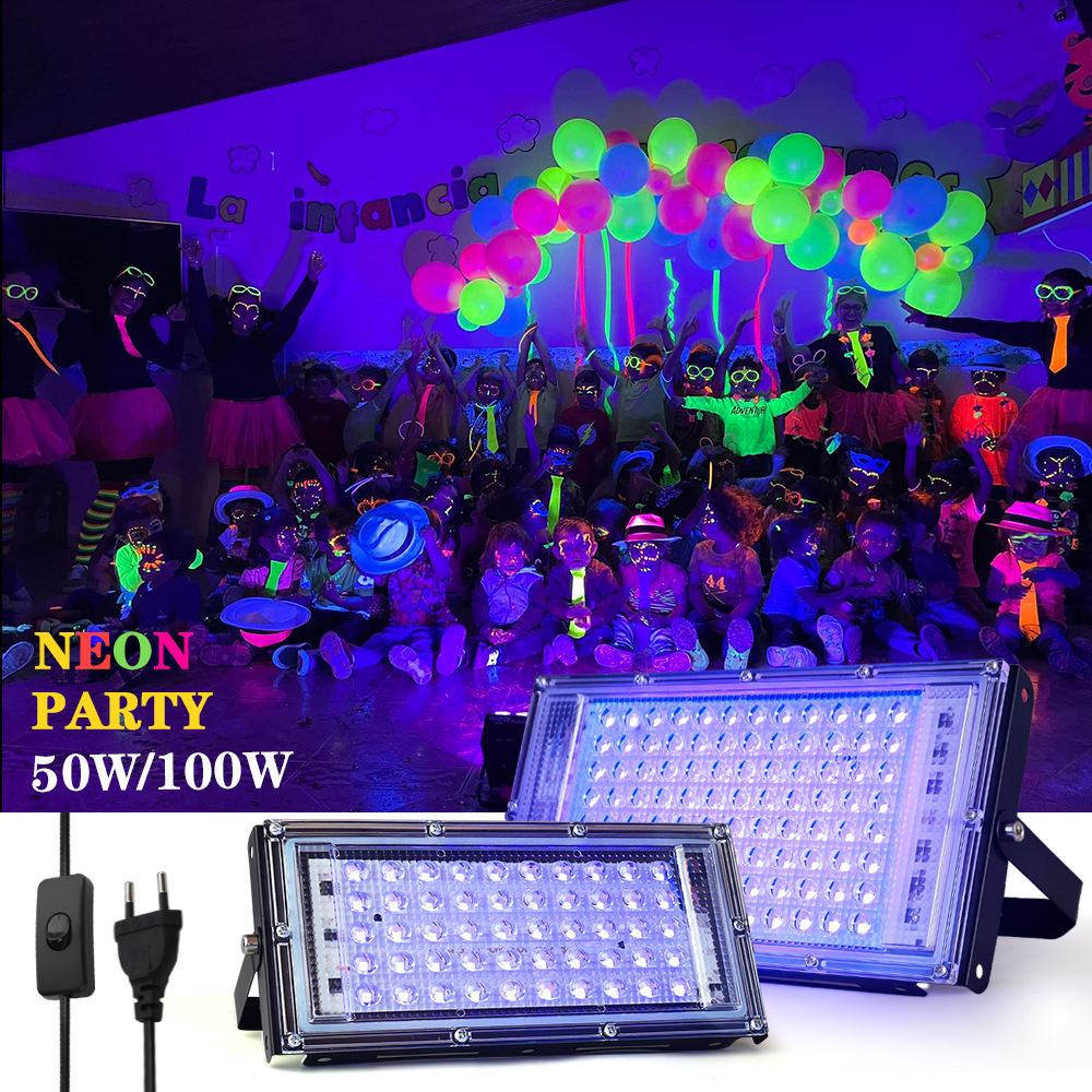 Hot Sale Variety Power UV Flood Led Light LED 365nm 395nm UV Curing Lamp Black Light Halloween Party