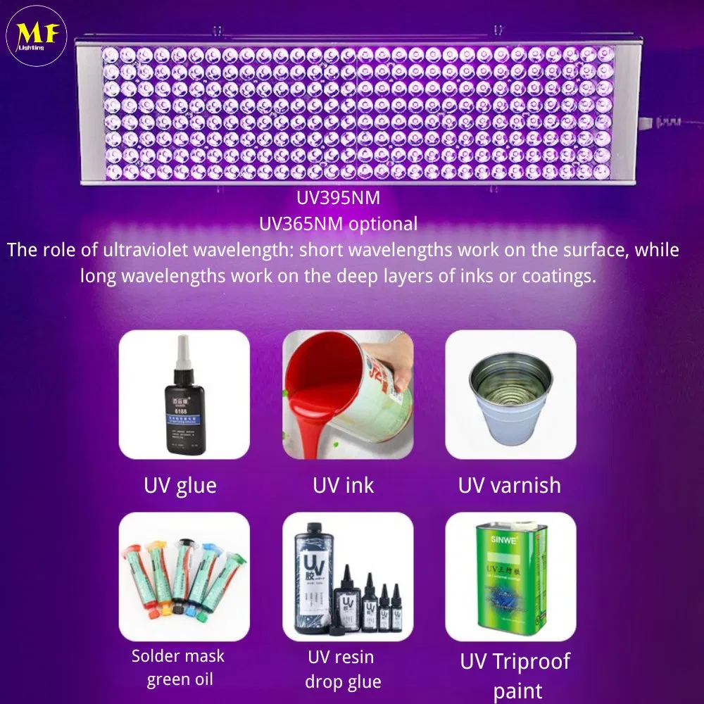 3 Seconds 60W 120W 200W 300W 365nm/395nm/405nm UV Curing Lamp for Screen /Coating /Rotary Offset /UV Flatbed/Flexo Wide Web Printing Machine