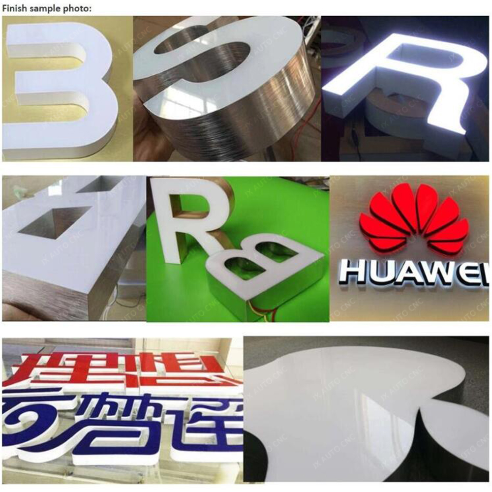 Cured resin letters samples