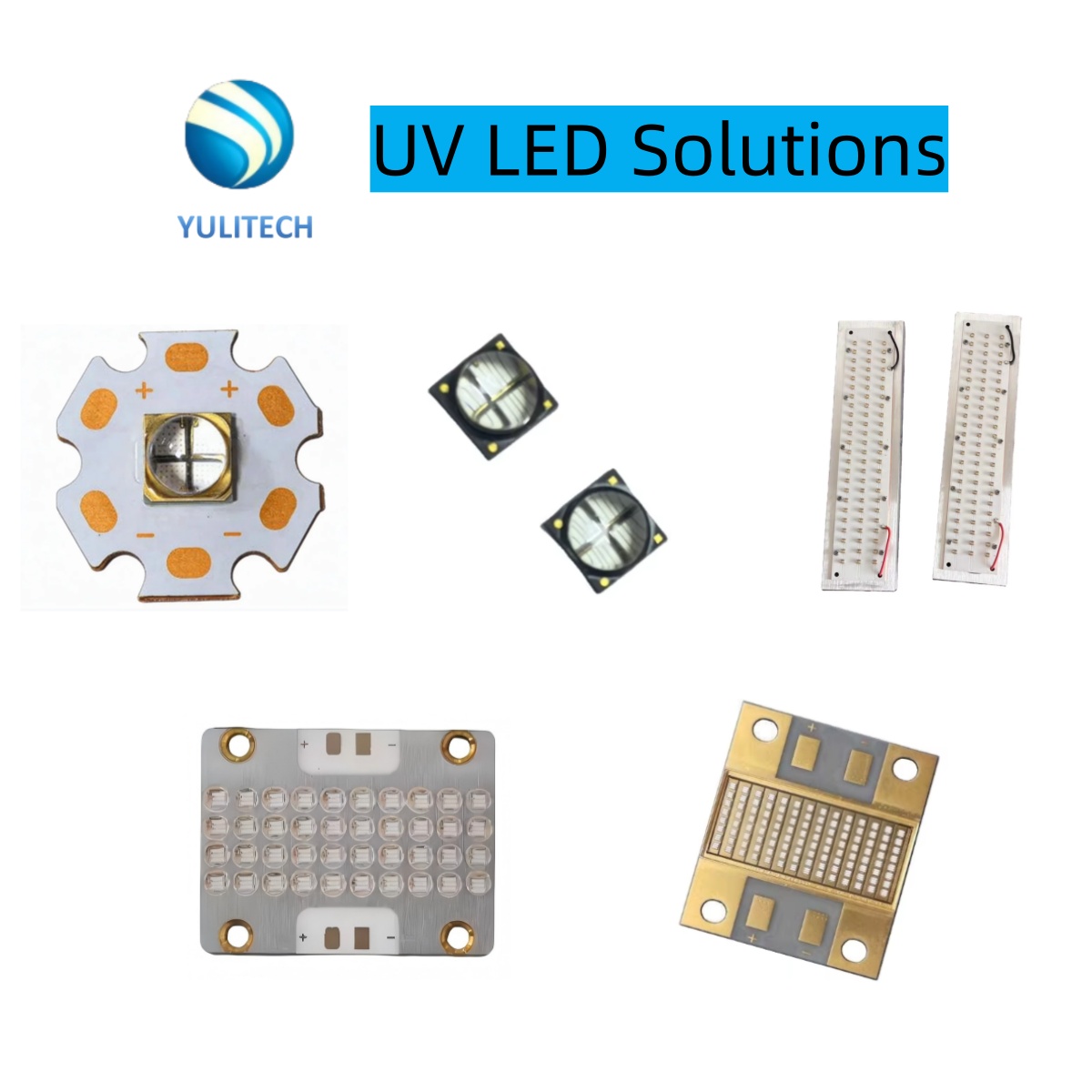 High Power 100W UV LED Modules PCBA/COB 365-405nm Wavelength 16-20W/cm&sup2; for Glue Varnish Curing Machine Inkjet Curing