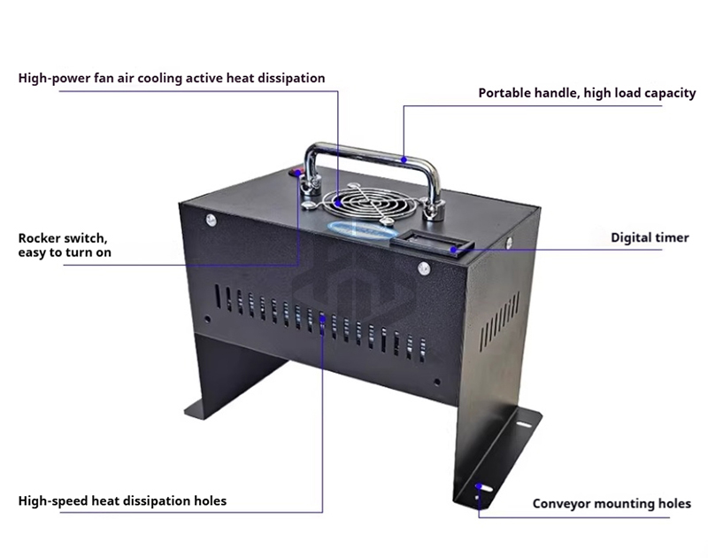 245mm Length 1000W Light Effect 395nm UV LED Curing Lamp Silk Screen Printing Dryer Conveyor Belt