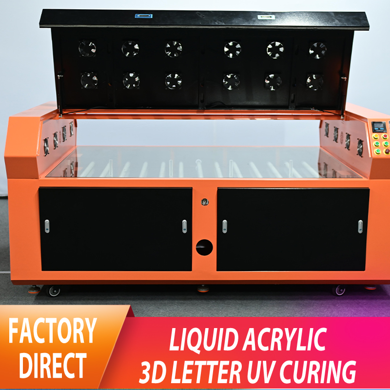 AOK-DG2516 AOKAI CNC Hot Sell UV LED Curing Machine Orange Button Control for 3D Acrylic Letter Epoxy Resin
