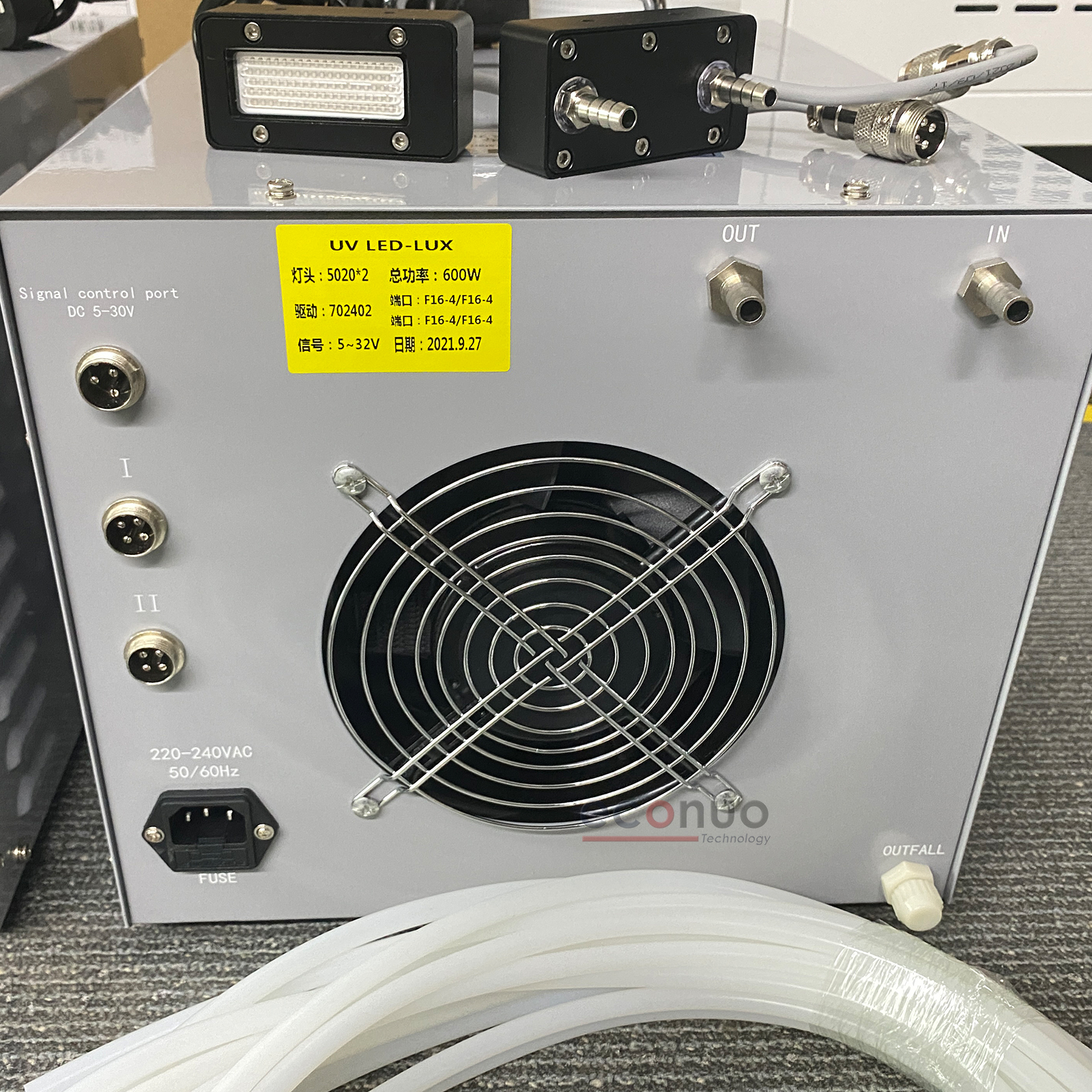 UV LED System Light Water Cooled -cooling Curing System for Flexo/label Printing 395nm Refrigeration W502000A-01 Doul Lamp Hea
