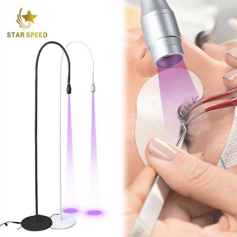 New LED UV Lamp for LED Eyelash System UV Light 405nm 0.3s LED Eyelash Glue Super Fast Curing UV Lash Adhesive Lamp 5/10 Watts