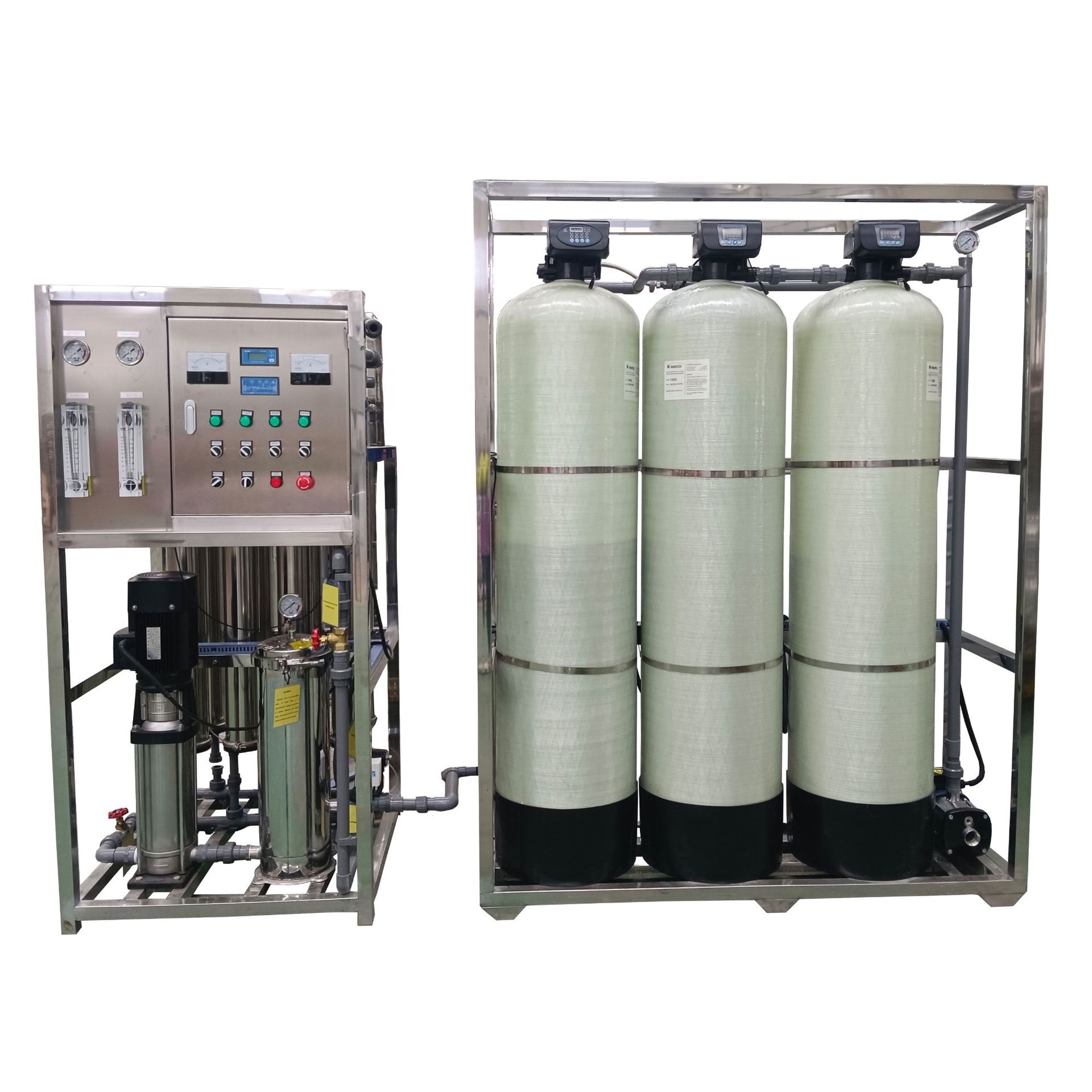 UV Ozone Integrated RO Reverse Osmosis Water Treatment Equipment with PLC Controlled Pressure Vessel and 1 Year Warranty