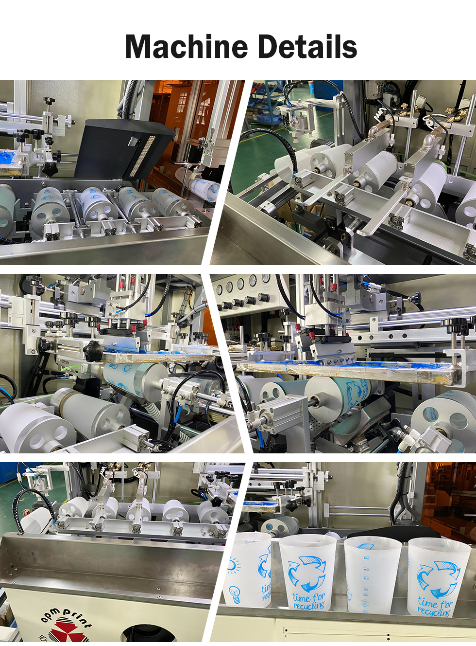 APM S102 New Automatic High-Speed Tube Printer Screen Printing Machine with UV Curing System for Plastics and Glass Industries