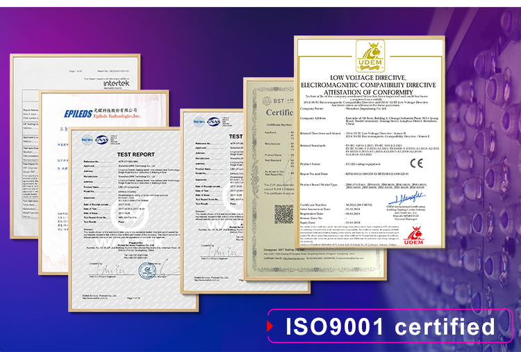 UV LED Curing Certifications