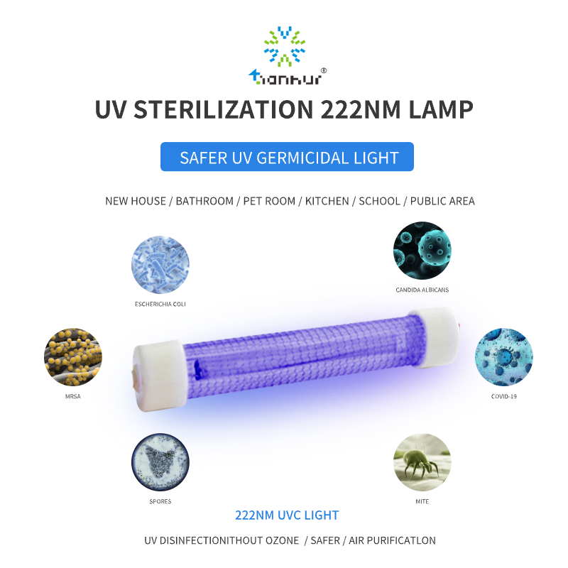 Professional Safe Far-UVC 222nm And 254nm Germicidal Lamp
