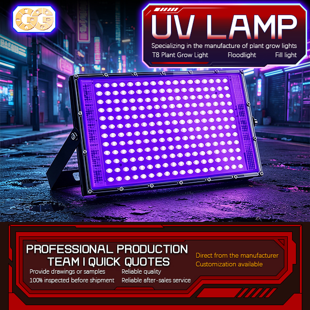 60W UV LED Black Light IP66 Waterproof Aluminum Floodlight Curing Lamp Home Party Bars Halloween Stage-Body 110V Office/Hotel
