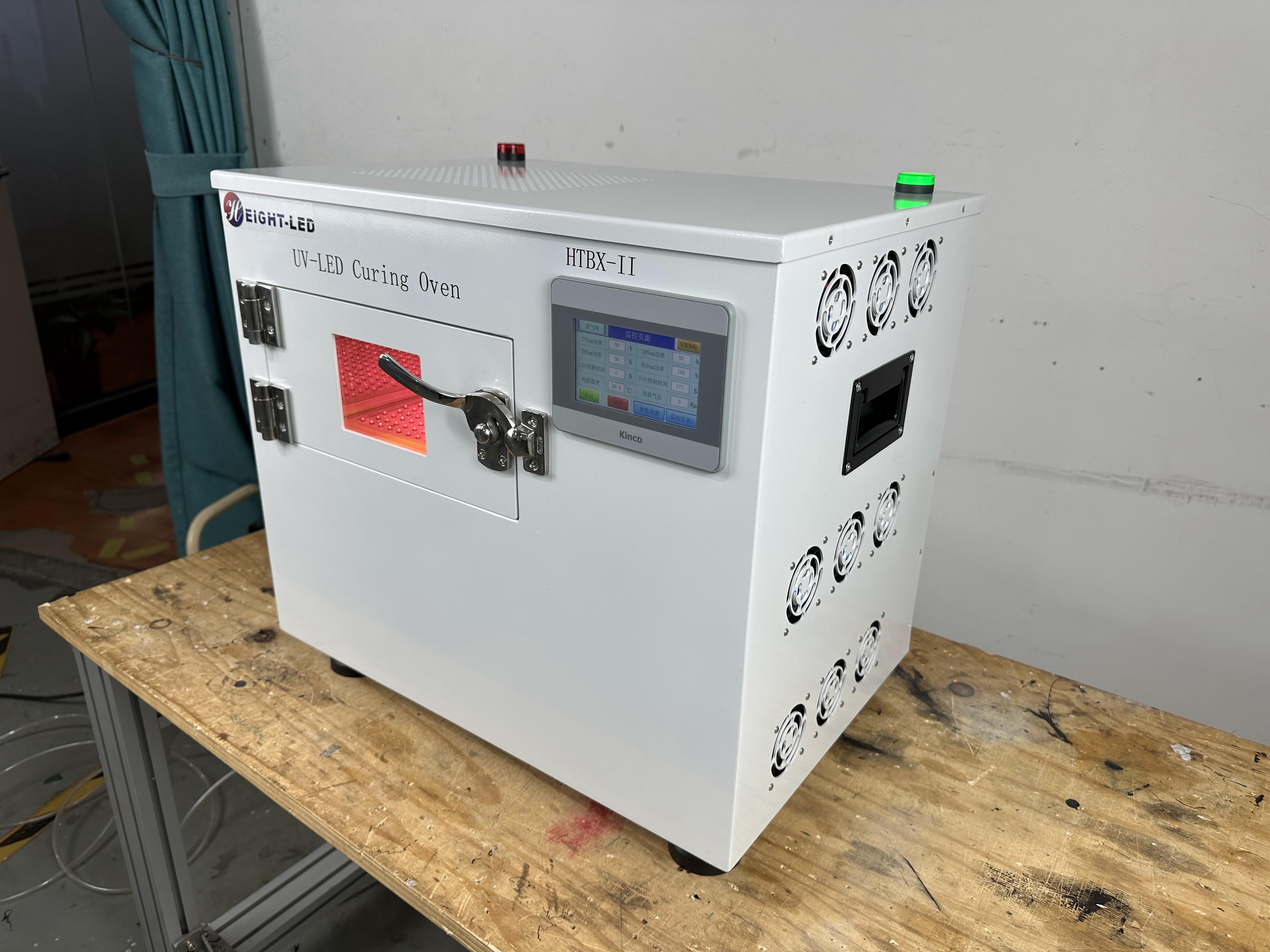 UV LED Lamp Curing Chamber Quad-Wavelength N2 Inert Gas 395nm OCA Optical Adhesive for Display Panel Semiconductor Laminating
