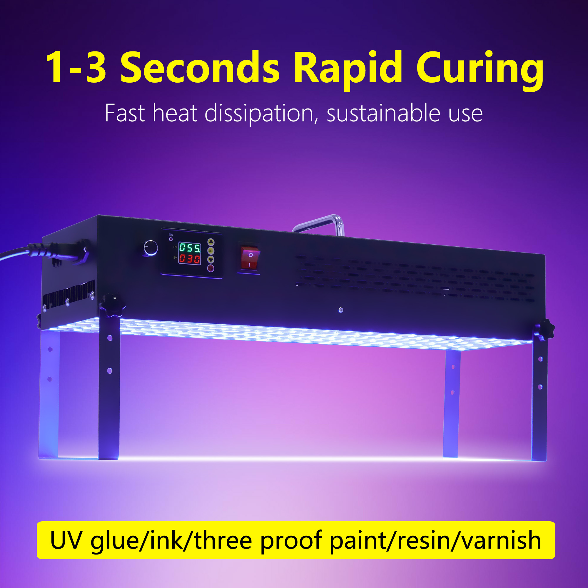 Home Hotel Use Ink Screen Printing Adhesive Air Cooled Portable UV LED Curing Lamp Machine 365nm UV Curing Light