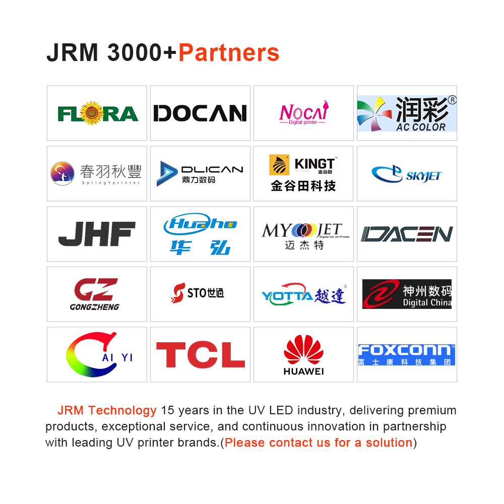 Fast Drying UV Lamp 160x20mm 365/395/405nm Air-cooled UV LED Ink Curing Module for Inkjet Printer