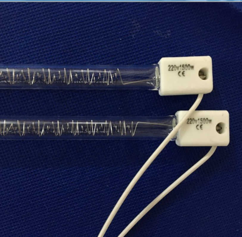 565mm 240v1500w Screen Printing Flash Cures Lamp Halogen Quartz Tube For Flash Dryer