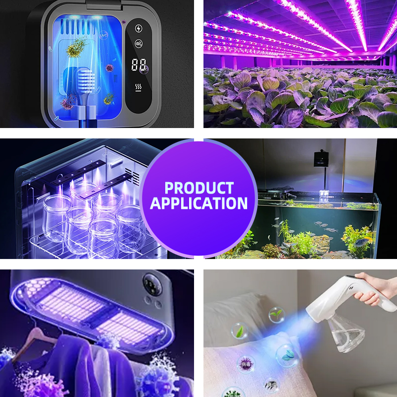 Medical Skin Treatment 311nm 310nm 295NM 0.5W 1W 5W Deep Uvc 3535 3939 6868 254nm 265NM 275NM 280NM UVA UVB UVC Led Chip Bead