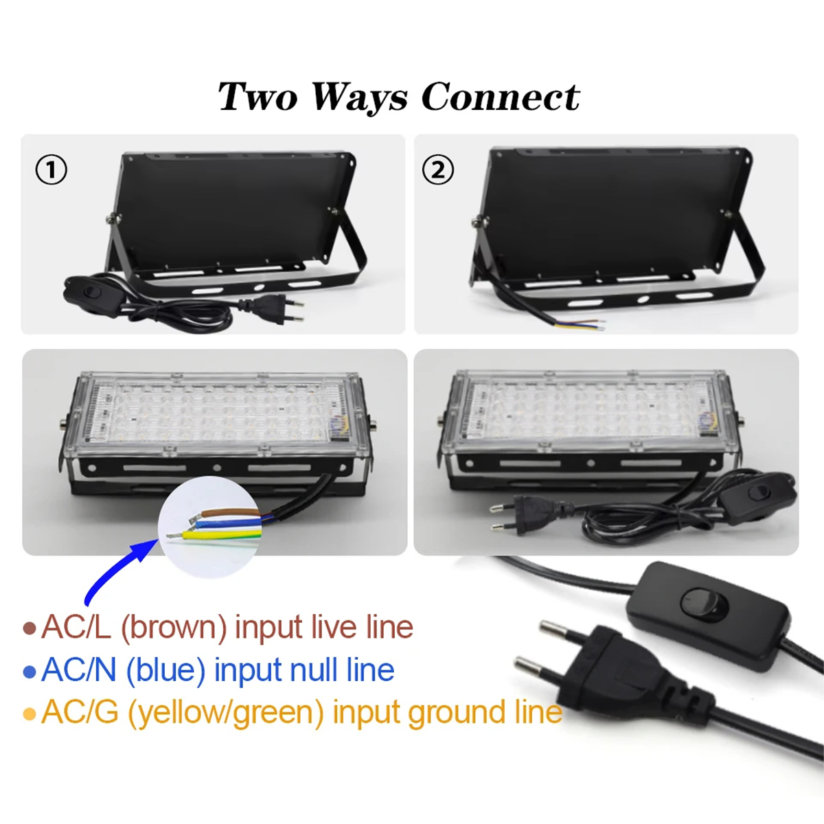 Led Uv Floodlight 50w 100w 395nm Curing Lamp Floodlights Germicidal Plug Lights Fluorescent Detection Outdoor Ultraviolet Light