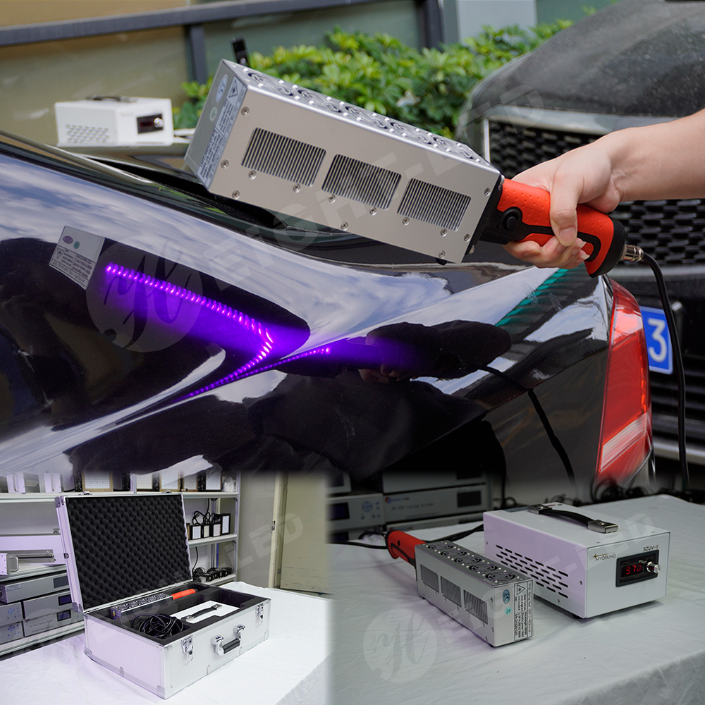Height-LED Portable UV Curing Lamp for Surface Coating Curing AC/DC Powered 365nm Wavelength 30,000 Hours Lifespan 1-Year