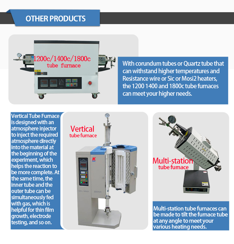 Programmable And Pid Auto Control 1200/1400/1600c Alumina Ceramic Tube/Quartz Tube Vacuum Furnace Laboratory Heating Equipment