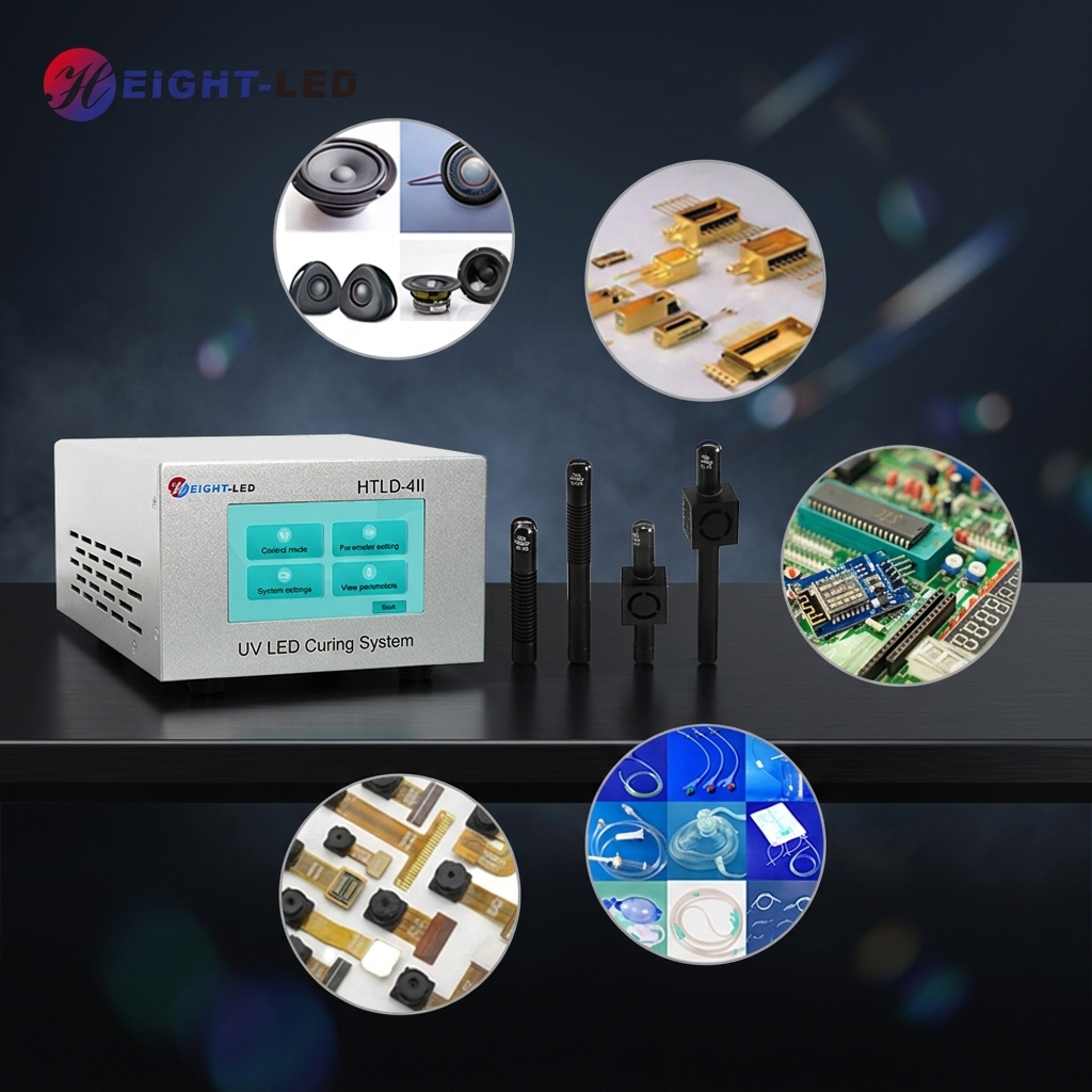 Touch Screen Operate UV LED Spot Curing Lamp for Semiconductor AR VR Glasses