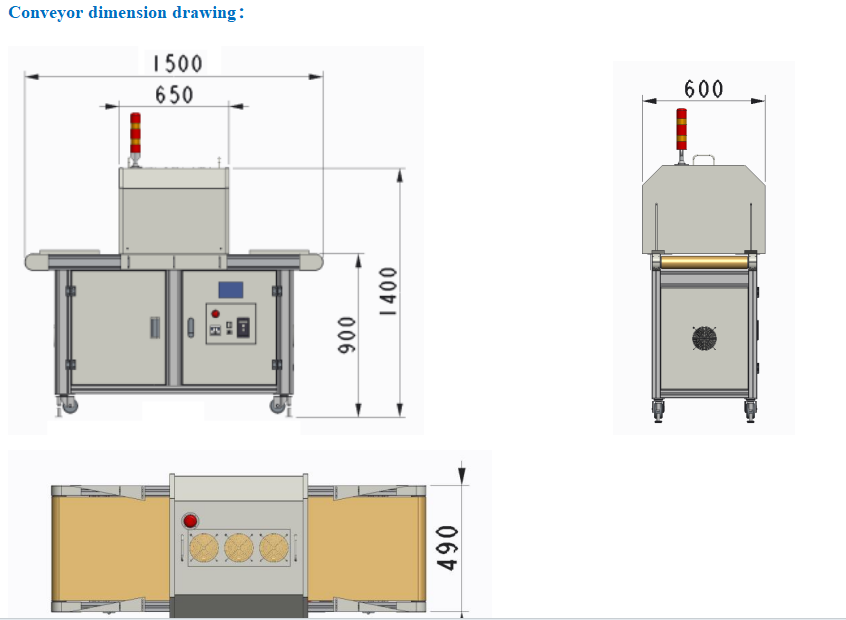 365nm 395nm UV LED Curing Conveyor Machine for PCB/Electronics Manufacturing with 220V/110V 1 Year Warranty CE ISO9001 Certified