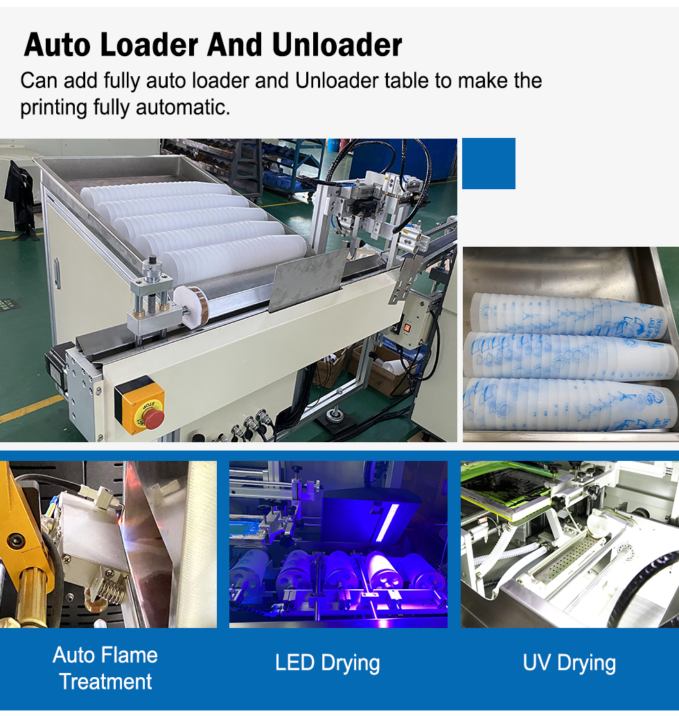 APM S102 New Automatic High-Speed Tube Printer Screen Printing Machine with UV Curing System for Plastics and Glass Industries