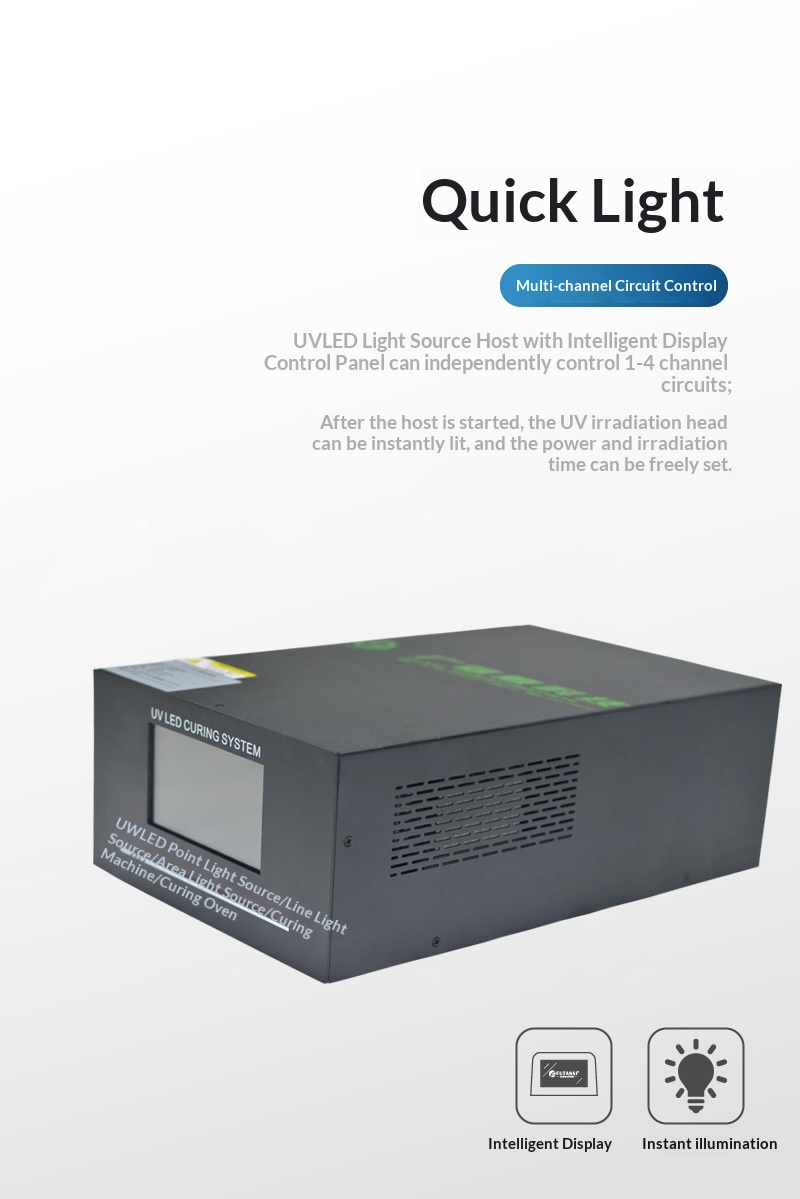 UV LED Area Curing Source for Precision Electronics &amp; Semiconductor Assembly , Adhesive Dispensing Curing System