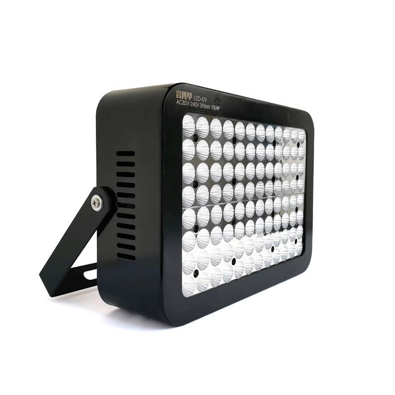 Portable Aluminium UV LED Curing System 200W 365nm Light Box Black Flood Light for Resin Adhesive Drying &amp; Film Coating