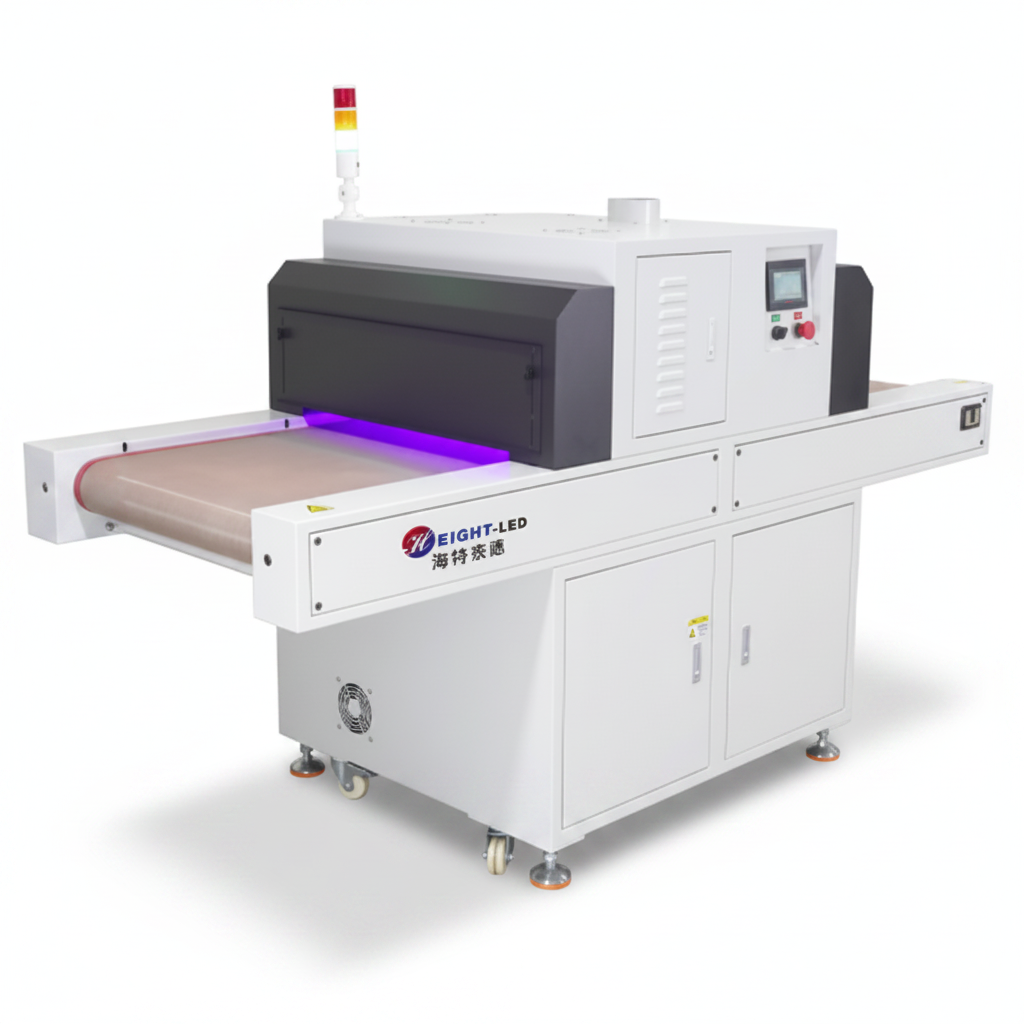 Inline UV LED Conveyor Curing System for PCB PCBA Adhesive and Conformal Coating Production Line Applications