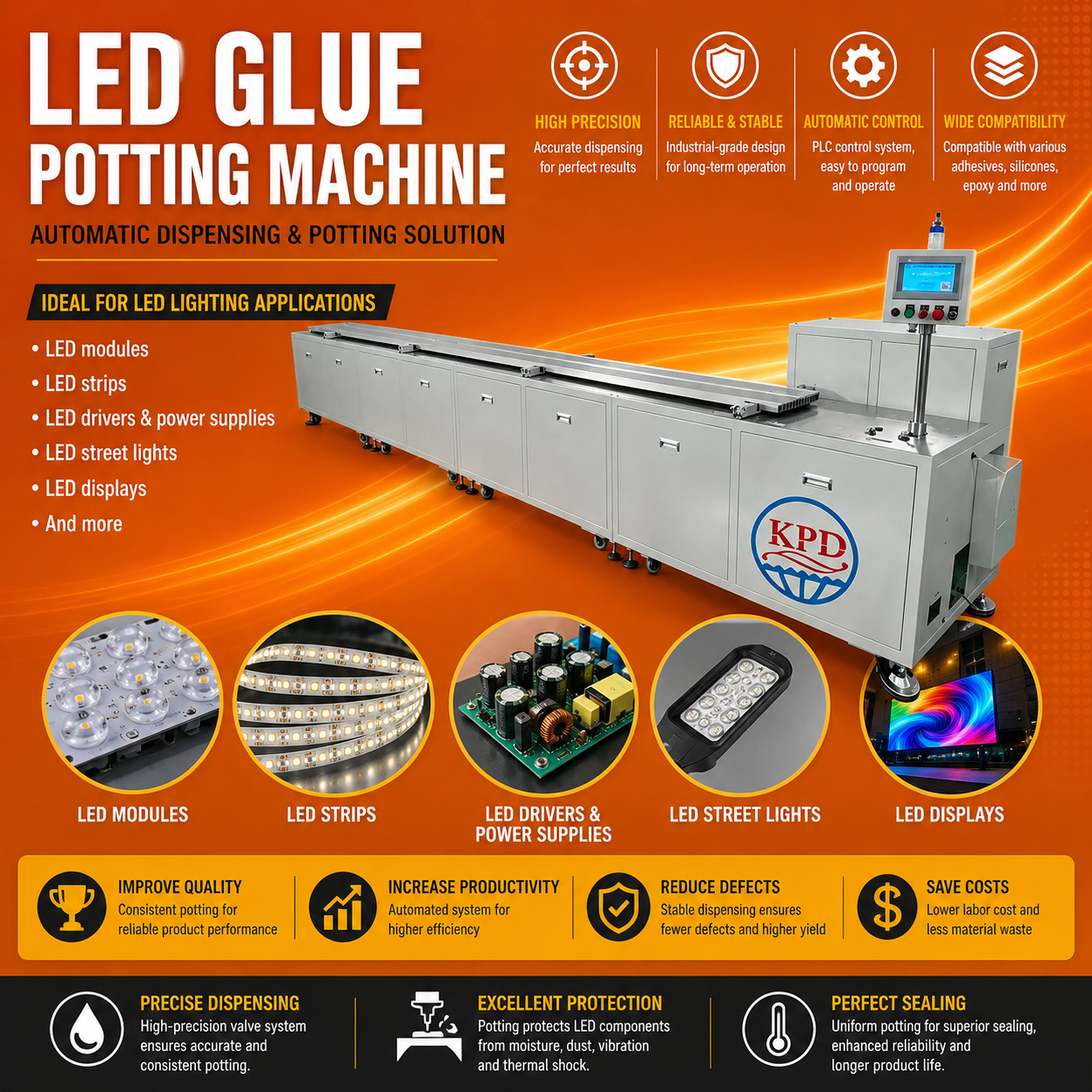 UV Curing Integrated LED Glue Dispensing Machine All-in-One