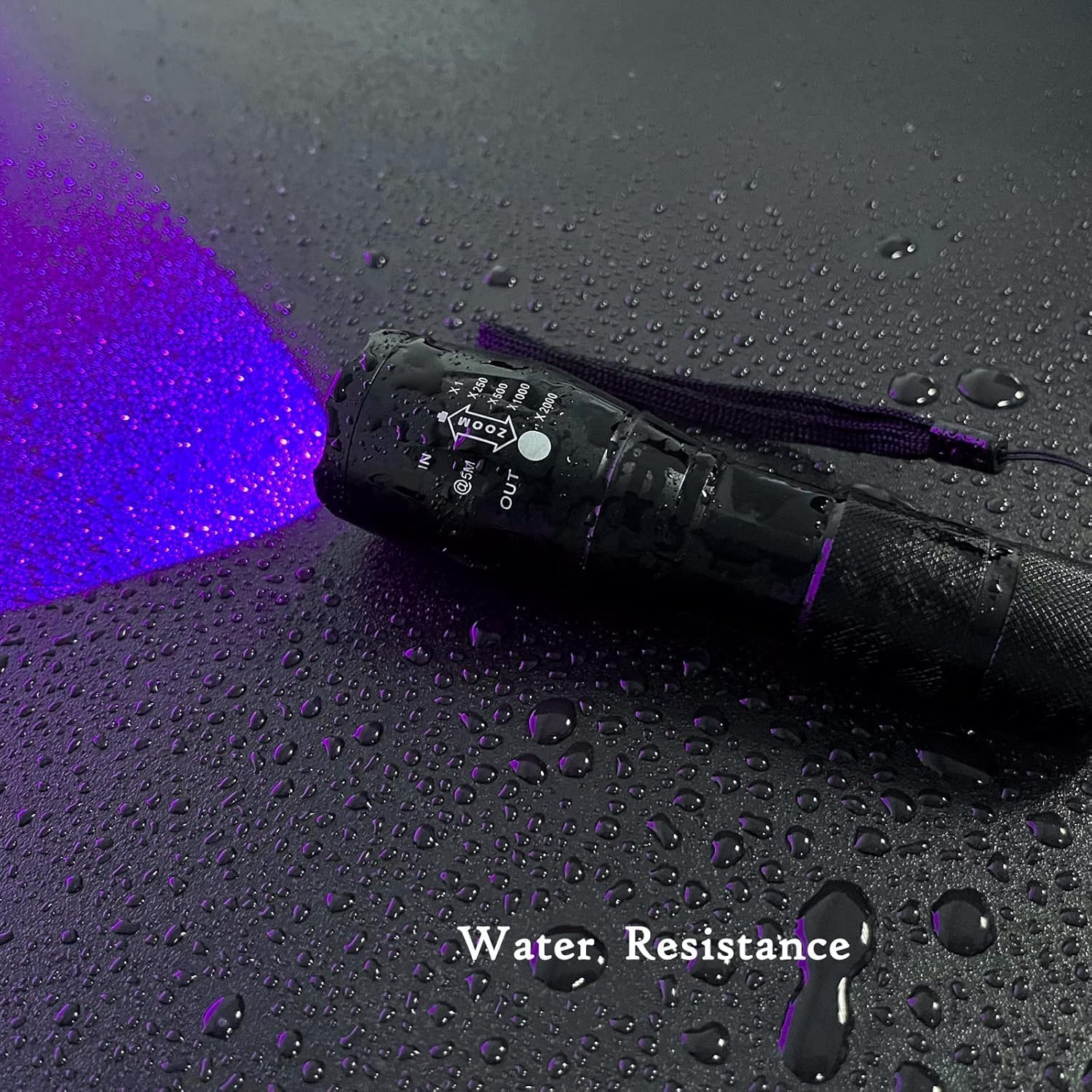 395nm LED Powerful Rechargeable Waterproof Zoom UV Flashlight For Scorpion Searching Resin Curing Dry Stains