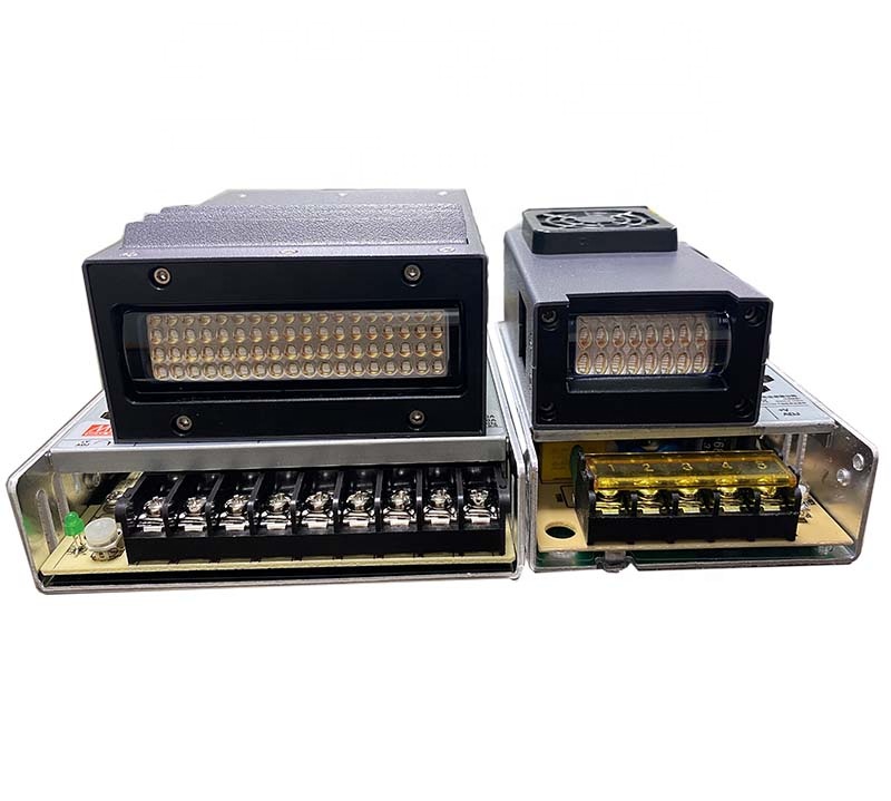 UV Lamp 395nm Mini Fan Cooling UV LED Curing System for Flatbed Printer OCA Optical Glue