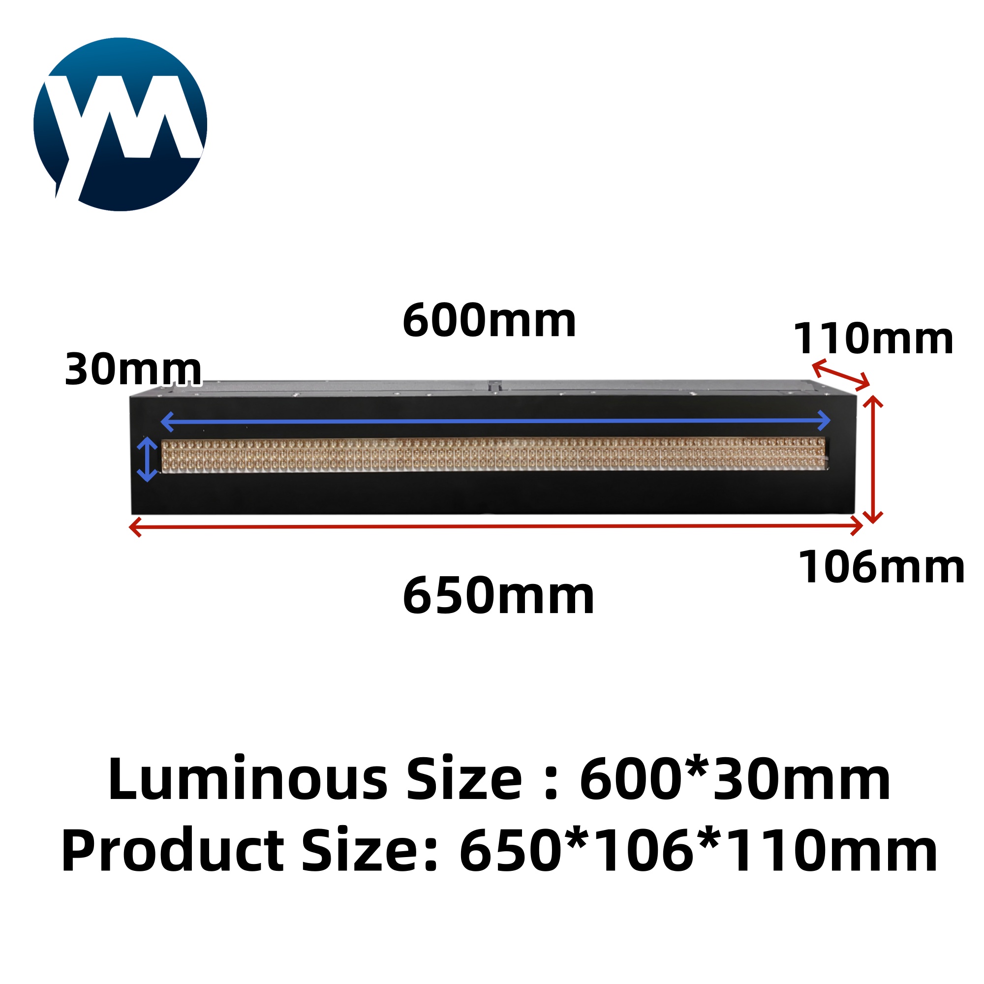 Powerful 2000W 395nm UV Flood Light Fan Cooled for Glue Adhesive Curing Screen Printing UV Dryer Lamp