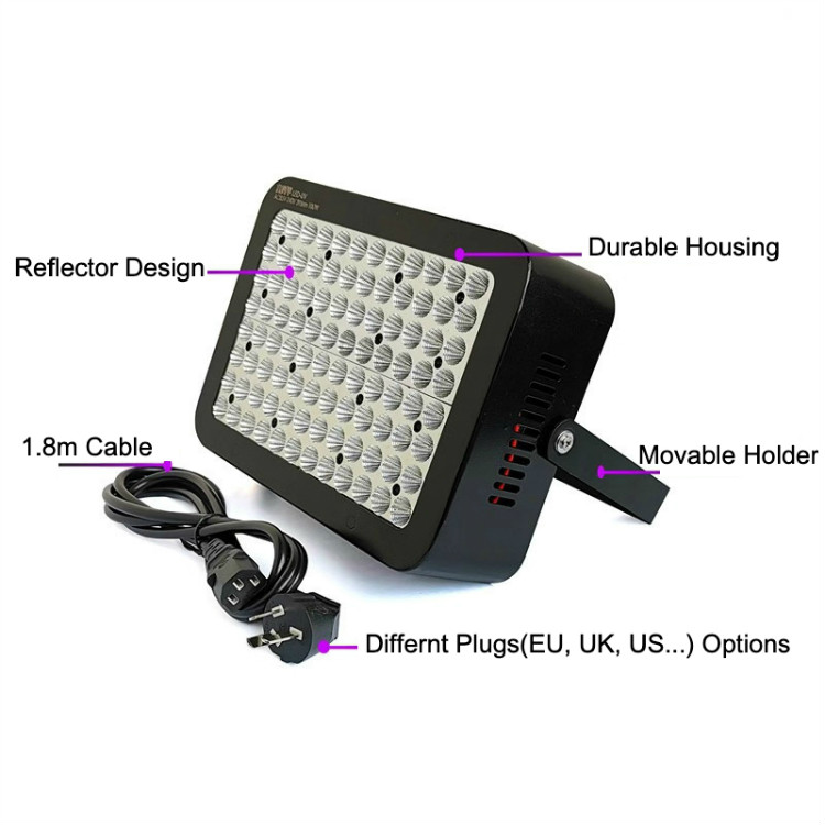 Portable Aluminium UV LED Curing System 200W 365nm Light Box Black Flood Light for Resin Adhesive Drying &amp; Film Coating