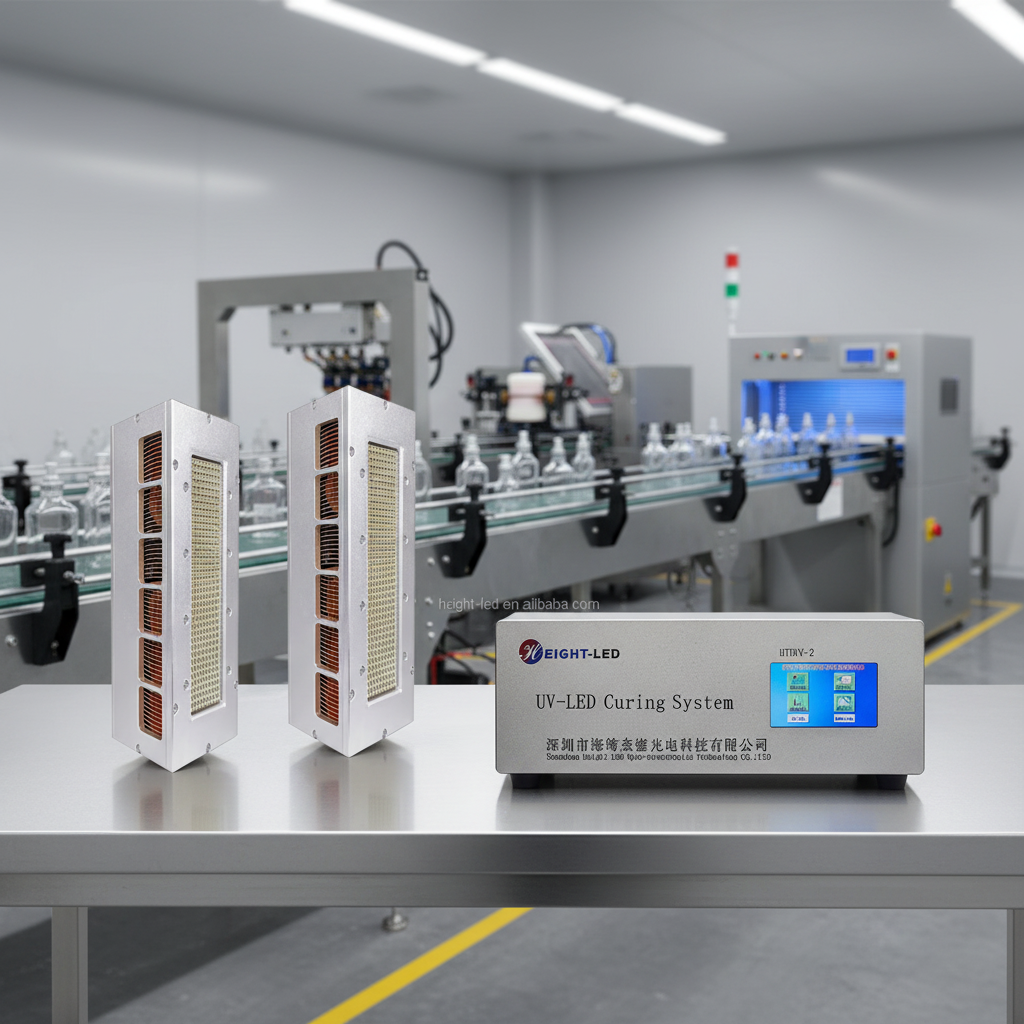 395nm LED UV Curing System for Silk Screen Printing on Cosmetic &amp; Perfume Glass Bottles