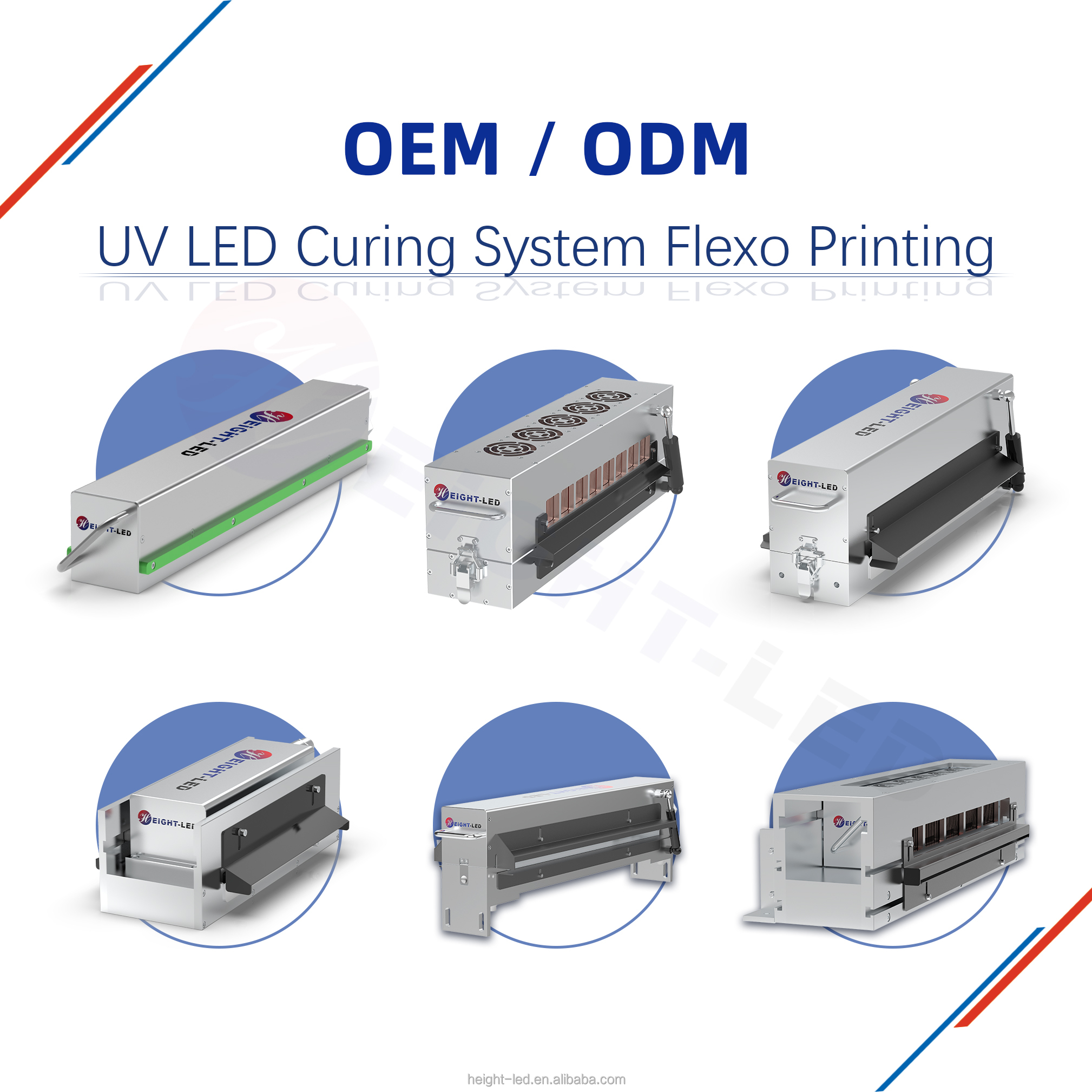 Industrial UV LED Curing Lamp for Label Printing Machine | Flexo Offset Narrow Web UV Ink Varnish Drying System Water-Cooled