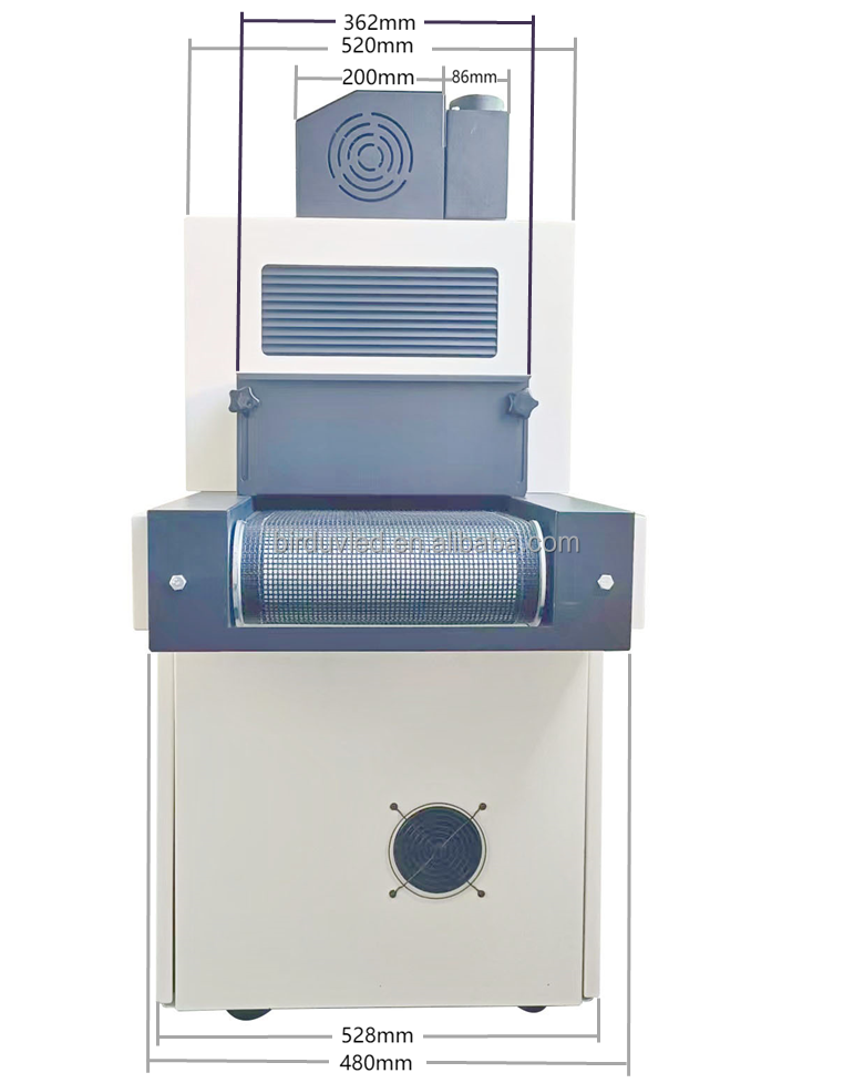 Fan Cooling UV LED Curing Machine Ink Glue Drying Machine Stainless Steel Wire Belt Chain Plate Powder Coating Conveyor Machine