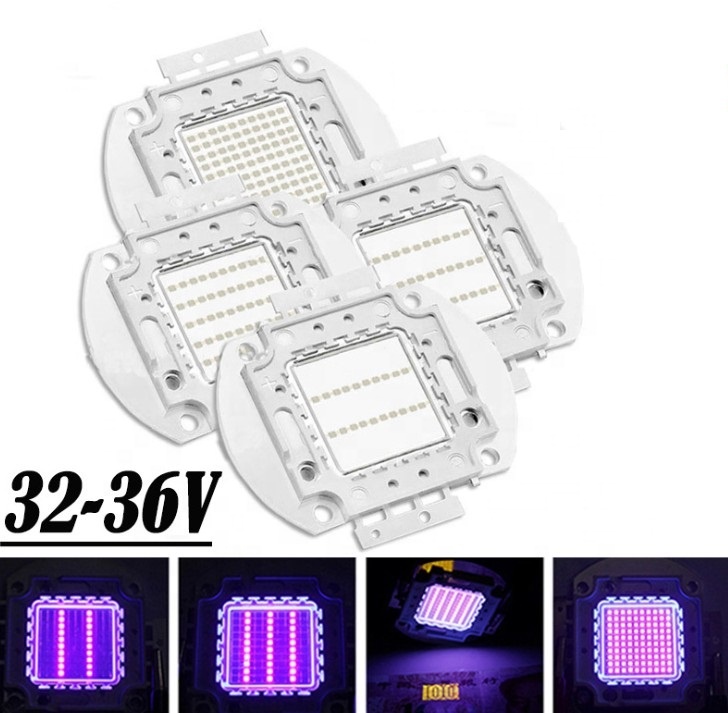 Epileds 45mil 30W 50W 100W 390nm 395nm 400nm UV Curing Led Lamp in Purple Color for 3D Printer Ink Drying ROHS CE Approved