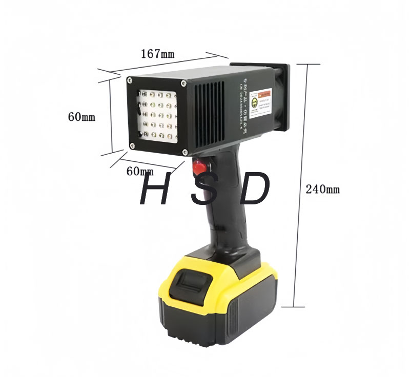 Handheld High Focus UV LED Curing Light High Power for Ink Paint Medical Packaging Multi Industry Use