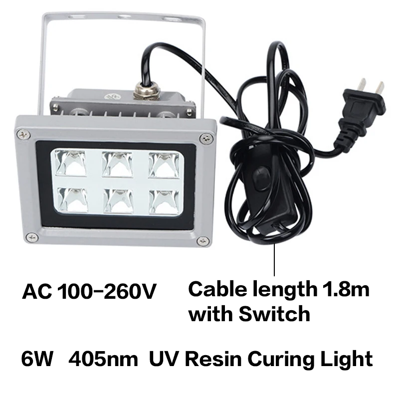 3DSWAY UV LED Resin Curing Light Lamp for SLA DLP LCD 3D Printer Photosensitive Parts 110-260V 405nm