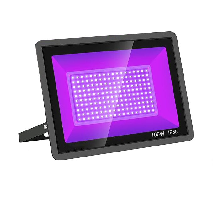 UV Flood Light 30W Outdoor Floodlight Ultraviolet Fluorescent Stage Lamp Curing IP66 Waterproof 100V-240V for Disco Party