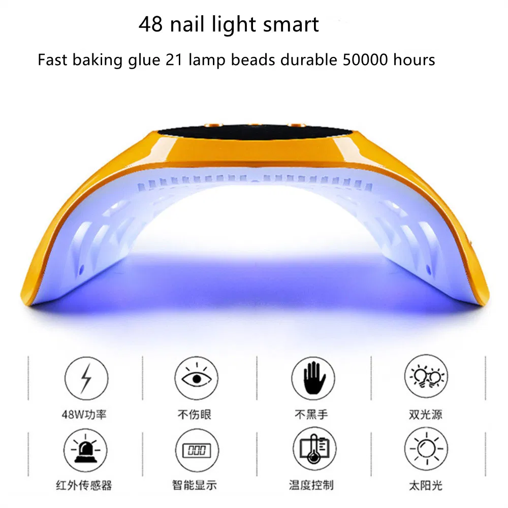 Cross-Border Spot New Written Test Nail Polisher Two-in-One High-Power 48W Smart Sensor Nail Phototherapy Lamp