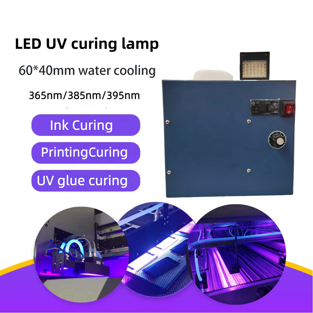 350W UV LED Curing Lamp System 365-395nm Water-Cooled Dryer Portable Aluminum Alloy 12GPM Ink Glue Cure Medical Field DC Power