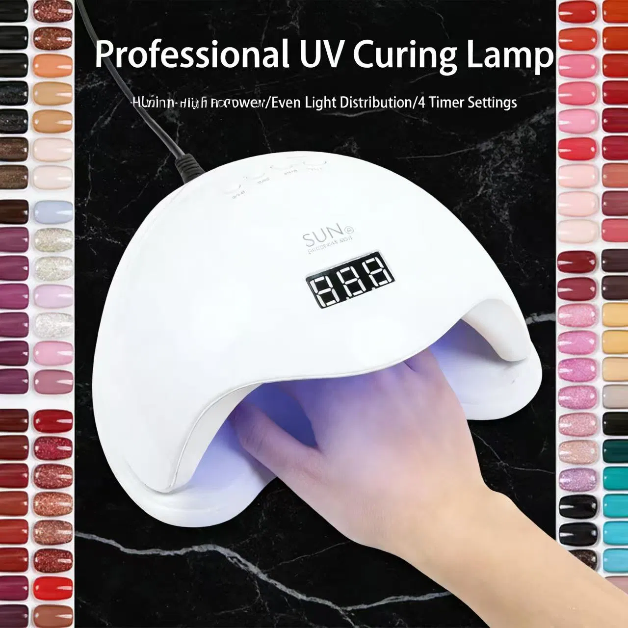 48W Nail Art Lamp, Nail Light Therapy Lamp, No Blackening Hands, Intelligent Sensing